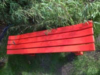 Japanische Sitzbank Gartenbank Torii